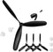 Outus 3 Sets Spare RC Plane Propellers 3 Blade Propeller Compatible with 761-11