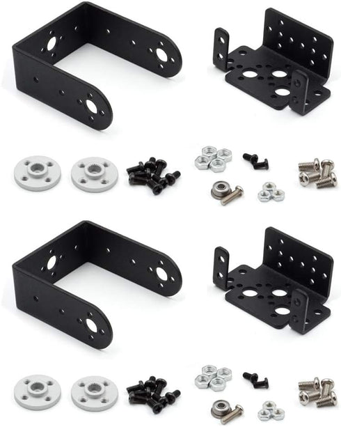 2 Sets Pan Tilt Servo Mount Bracket for MG996R S3003 Steering Gear Robot Car Boat