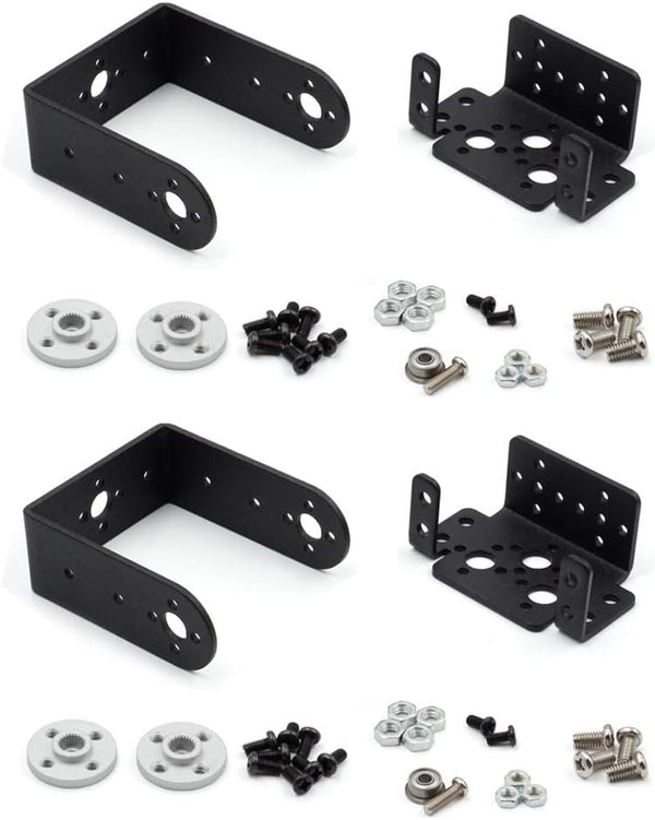 2 Sets Pan Tilt Servo Mount Bracket for MG996R S3003 Steering Gear Robot Car Boat