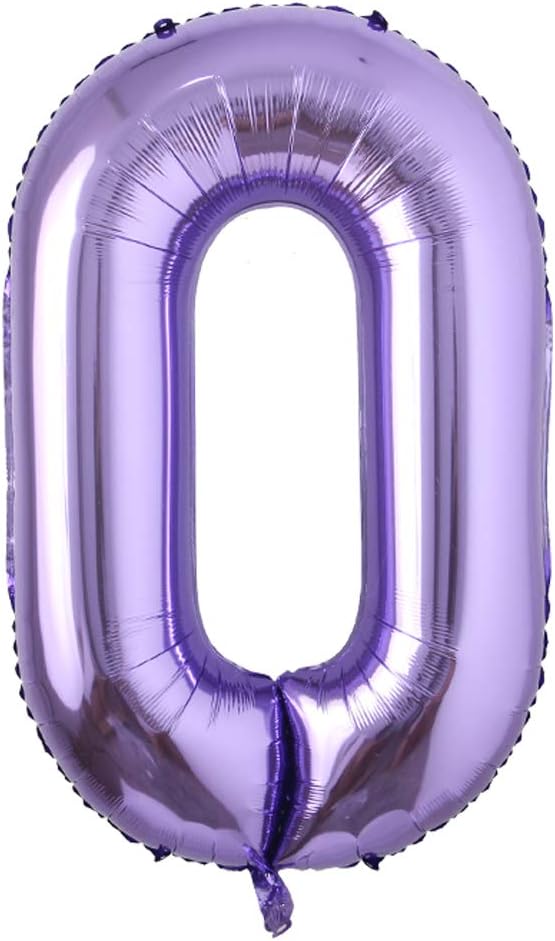 40 Inch Purple Helium Foil Number Balloons, Large Inflatable Figures for Baby Shower Birthday Decoration