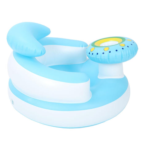 Generic Baby Inflatable Seat Comfortable Folding Toddler Bath Chair PVC Baby Seat for Pool Bathtub Infant Support Sofa