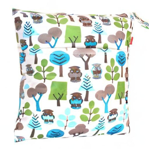 2pcs Damero Travel Wet and Dry Bag, Reusable Wet Bags Organizer with Two Zippered Pocket for Cloth Diaper, Pumping