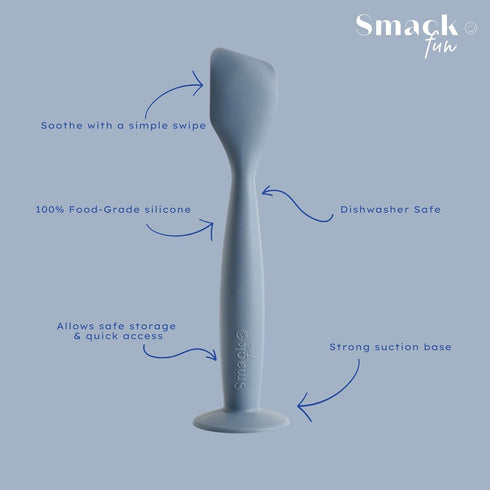 Smack Fun Diaper Cream Applicator Soft Silicone with Suction Base | Diaper rash cream spatula | Diaper Bag Essentials