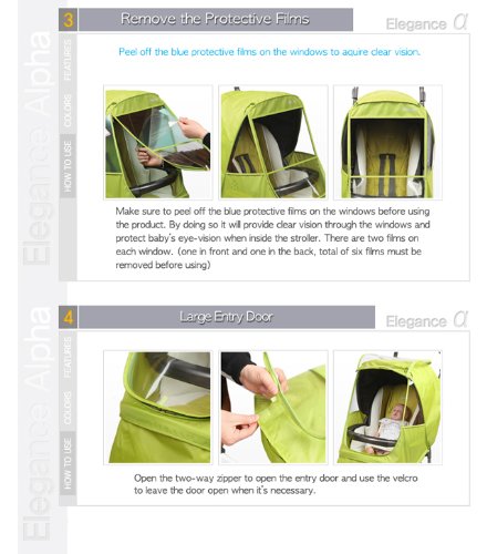 Manito Alpha Stroller Rain Cover - Elegant Purple Weather Shield