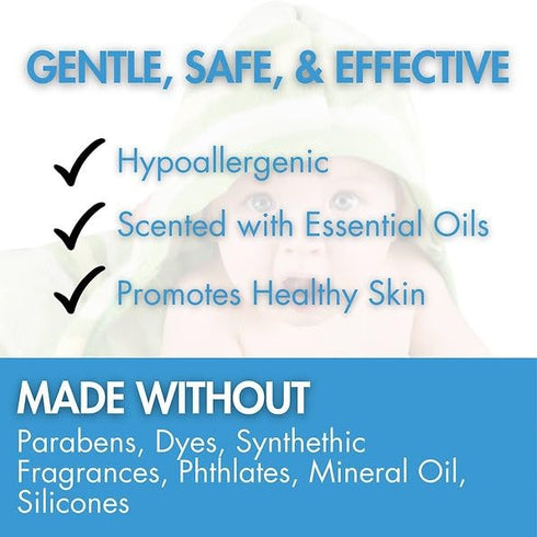 Lather Green 4 oz Gentle Embrace Baby Oil - Hydrating & Soothing for Sensitive Skin