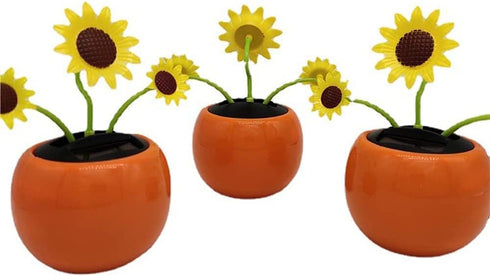 Apple Blossom Solar Dancing Flower Sunflower Toy, Car Swinging Decoration, Eco-Friendly Honey Bee Swing Toys.