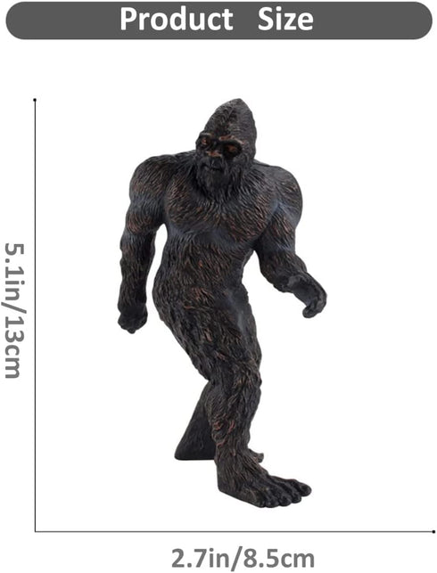 Bigfoot Figurine, 5" Legendary Monster Sasquatch Plastic Model Decoration Toy Creature Collector Figure
