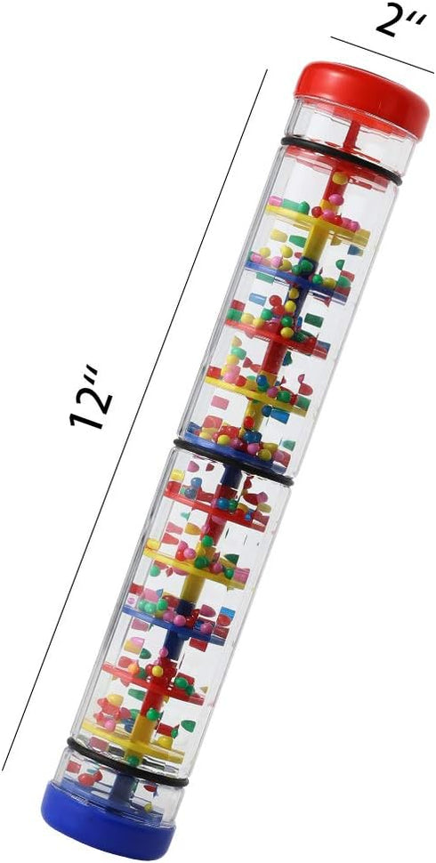 Rainmaker 12 inch Rain Stick for Babies, Rattle Tube Shaker Music Sensory Auditory Instrument Toy for Baby