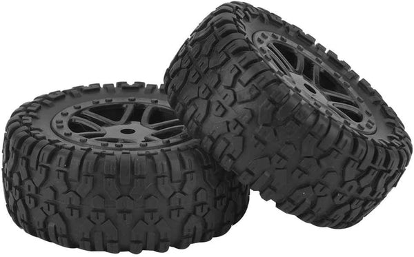 2pcs Toys Car Tire, PX RC Truck Rubber Wheel Tire with Hub for 9301 1/18 Model Car