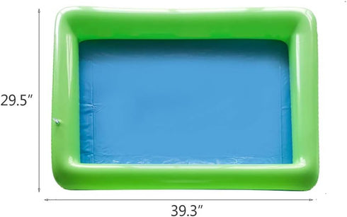 Topwon Inflatable Sand Tray for Kids, Portable Sand Box with Sand Molds, Random Color, 29x39