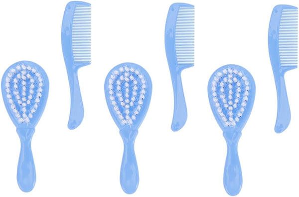 3sets Boy Girl Dandruff Comb Hairbrush Massage Cleaning Brush for Newborn Girls