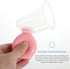 Set 2pcs Abaodam Manual Breast Pump for New Mothers, Portable Breastfeeding Suction Device with (Pink Blue)