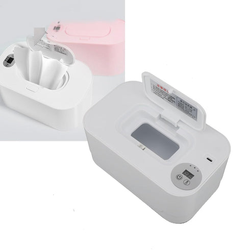 ZJchao Wipes Warmer with Night Light, Temperature Adjustable Refillable USB Baby Wipes Holder Dispenser Baby Wet