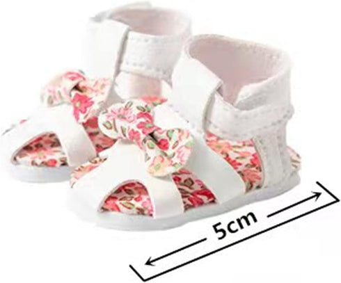 8 Pairs Doll Shoes for 14.5 Inch American Doll, Wellie Wishers Including Boots, Sandals, Sneakers, Leather Shoes
