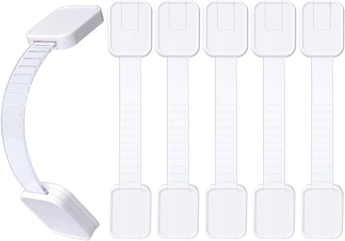 Hoenart 6-Pack Adhesive Baby proofing Strap Locks, Child Proof Cabinet Latches for Drawers,