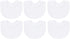 6 PACK Muslin Baby Drooling Bibs, Unisex Boys Girls Cotton Absorbent Feeding Teething Bandana Scarf Bibs