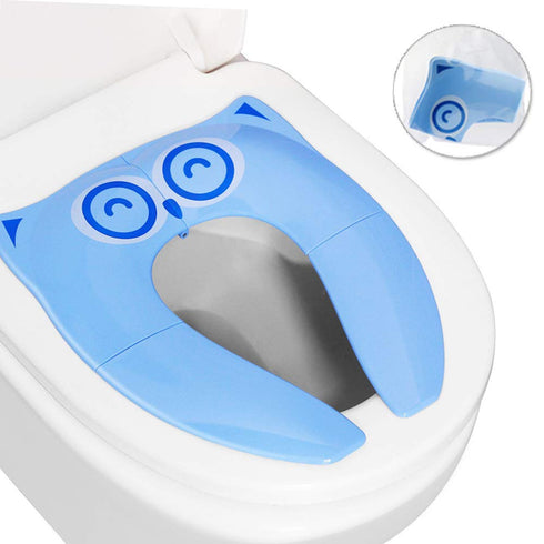 WeTest Upgraded Kids Folding Toilet SeatLarge Non Slip Silicone Pads Travel Portable Reusable Toilet Potty Training