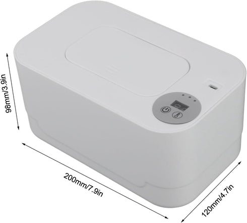 TOPINCN Wipes Warmer Baby Wet Wipes Dispenser, Portable Diaper Wipe Warmer with Night Light and Temperature Display