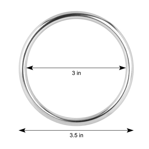 Accmor Baby Sling Ring 3 inch Aluminium Wrap Rings Soft Carrier Ring Accessory for Infants Toddlers Newborn Kids, Works with Your Own Material or Convert Wrap to Sling (Bright Silver)