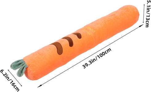 Ergonomic Cervical and Lumbar Support Pillow - Carrot Design for Multi-Functional Use