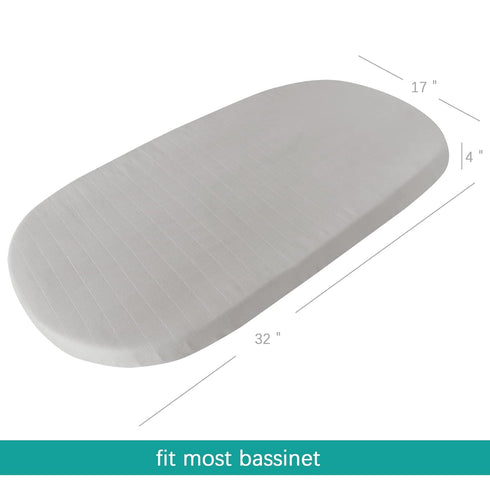 2 Pack, Mattress(16''32''/17"x32"/20''x33''), Muslin Bassinet Sheets for Boys and Girls Ultra Soft Muslin Fitted Baby
