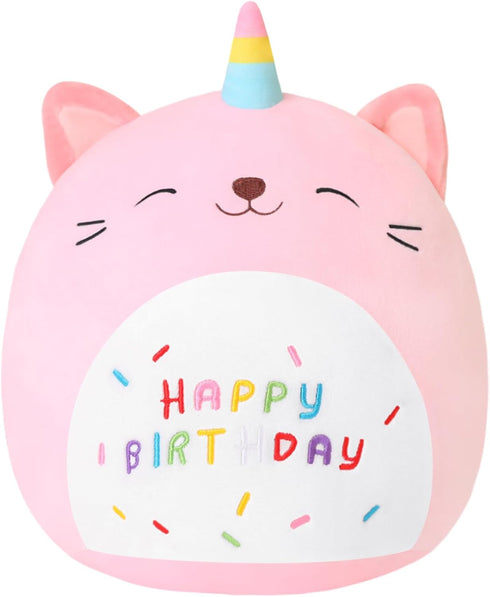 SQEQE Unicorn Cat Plush Kawaii Birthday Cat Plushies Pillow Cat Stuffed Animal
