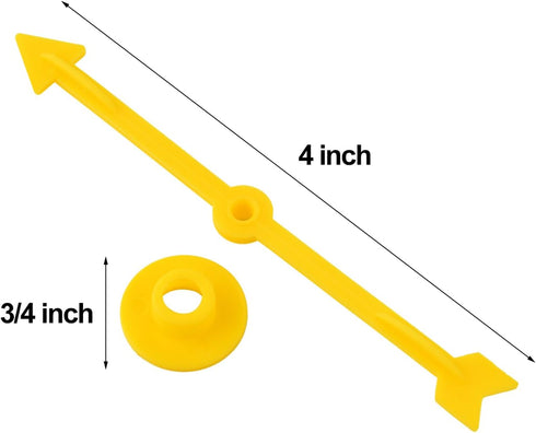 Tatuo 40 Pieces Game Spinner - 4 Inch Plastic Arrow Board Magnetic Toys for Party, School, Home, 4 Colors