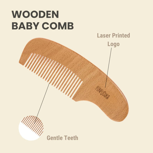 Set Set Baby Hair Brush for Newborns & Toddlers - Baby Brush and Comb - Ultra Soft Goat Hair Bristles, Perfect