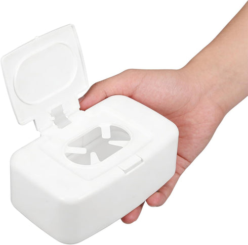 Diaper Wipe Holder: Baby Wipes Dispenser with Push-Button Lid Wipe Container Storage for Car Wet Tissue Case Makeup
