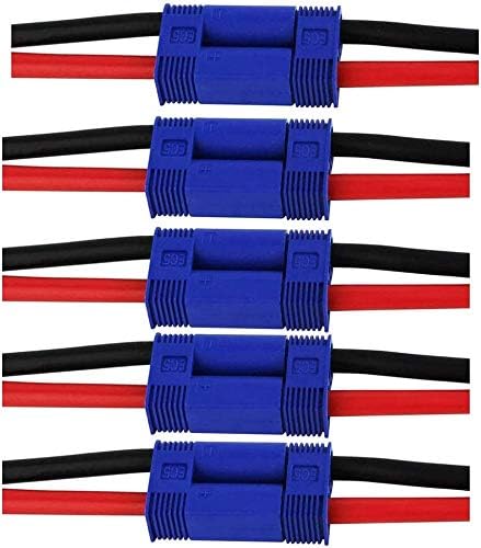 5 Pairs EC5 5.0mm Male Female Banana Connector with 12awg Silicone Wire 10cm for RC Hobby Lipo Battery