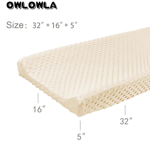 Owlowla Changing Pad Cover, Soft Minky Dots Changing Table Sheets for Baby Boy and Girl (Cream)