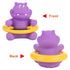 Jorzer Baby Bath Thermometer Cute Hippo Bathtub Digital Thermometer Floating Toy Purple..