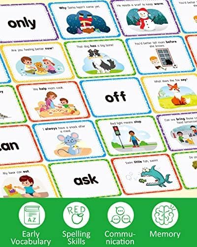 220 3 4 5 Coogam Sight Words Educational Flashcards - Dolch Sightwords Game with Pictures & Sentences,Literacy Learning