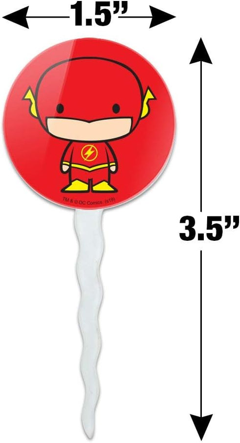 The Flash Cute Chibi Character Cupcake Picks - Decoration Set of 6