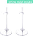 XJMWXHFC 10pc 11-13 Inch Adjustable Doll Display Holders, Clear Plastic Action Figure Stands, Transparent Support
