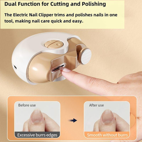 zimumoda Anti-Pinch Electric Nail Clipper for Adults and Seniors, Automatic Nail File and Nail Grinder for Women, Safe
