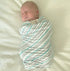 Lars & Lola Cozy 31.5 31.5 inches Baby Swaddle Blanket for Baby Boy or Girl Unisex Wrap Soft Baby Essentials x Mint
