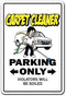 Carpet Cleaner Decal Parking Cleaning Steam Shampooer Rug | Indoor/Outdoor | 12" Tall