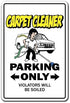 Carpet Cleaner Decal Parking Cleaning Steam Shampooer Rug, Indoor/Outdoor, 9" Tall
