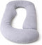 Generic Luxury U Shaped Body Pillow for Pregnancy - Soft Velvet Maternity Pillow