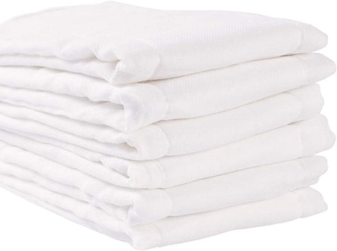 Fasoar Cotton Prefold Cloth Diapers - 100% Unbleached Premium Cotton, 6 Ply