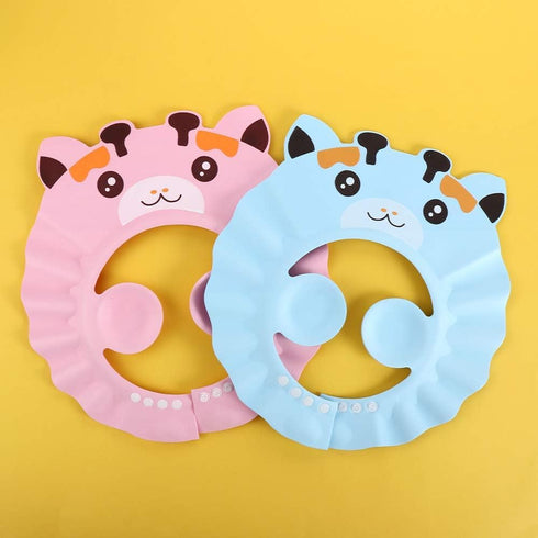 Generic Cute Baby Bath Hat Adjustable Kids Shower Protect Eye Waterproof Splash Guard Hair Wash Shield for Infant