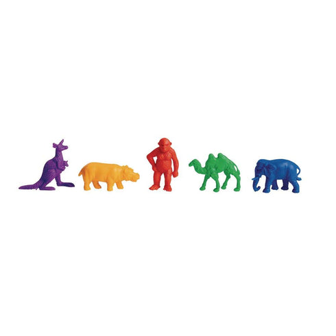 Set 120 Counters 1.5 inches -2 inches, Excellerations Math Manipulatives of Jungle Animal STEM Educational Toy