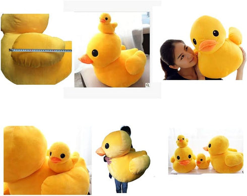 VIDOSCLA Yellow Duck Stuffed Plush Pillow Animal Dolls, Super Soft Huggable Toy Gift for Children