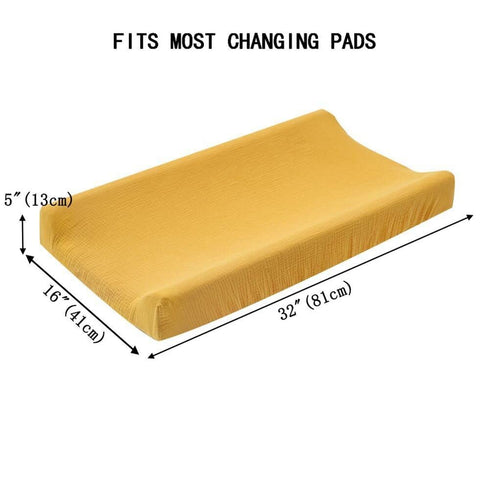Newborn,32in 16in 5in,Ginger Cotton Changing Pad Cover,Unisex Diaper Change Table Sheet Ultra Soft Diaper Change Table