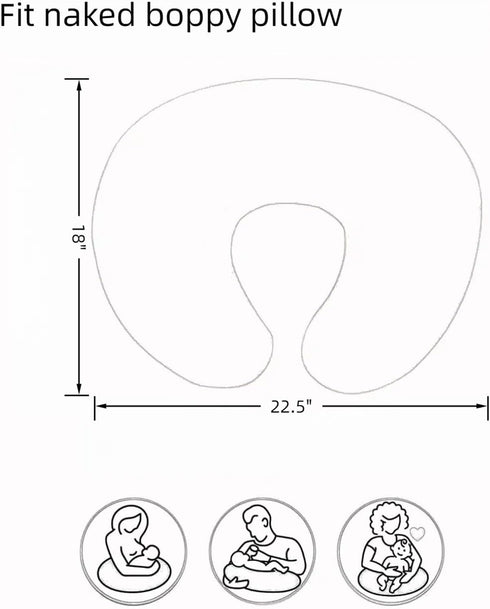 TPCKHY Baby Waterproof Nursing Pillow Cover, Stretchy Nursing Covers for Breastfeeding Pillows, Adorable Infant Feeding