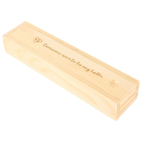 SUPVOX Wooden Pregnancy Test Keepsake Box with Lid for Newborn Announcement Multipurpose