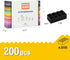 Classic Building Bricks 200 Piece - 2x4 Building Blocks STEM Creative Toys Compatible with Major Brands, Black