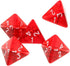 5PCS Polyhedral Dice 20mm D4 for Dungeons and Dragons DND RPG MTG Table Games Red with Black Bag