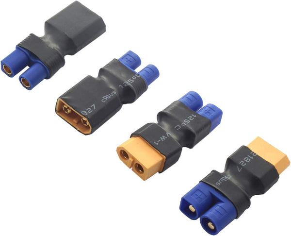 2 Pair ShareGoo RC XT60 to EC3 Plug Adapter Connector for RC FPV Drone Car Battery Charger